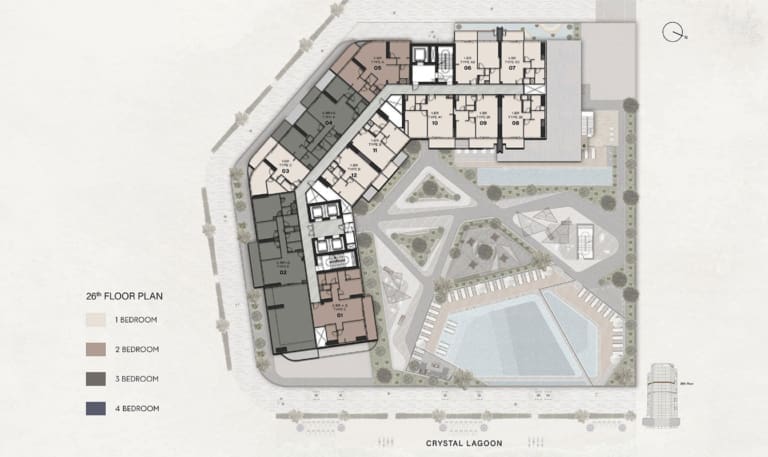 Claydon House 26th Floor Plan