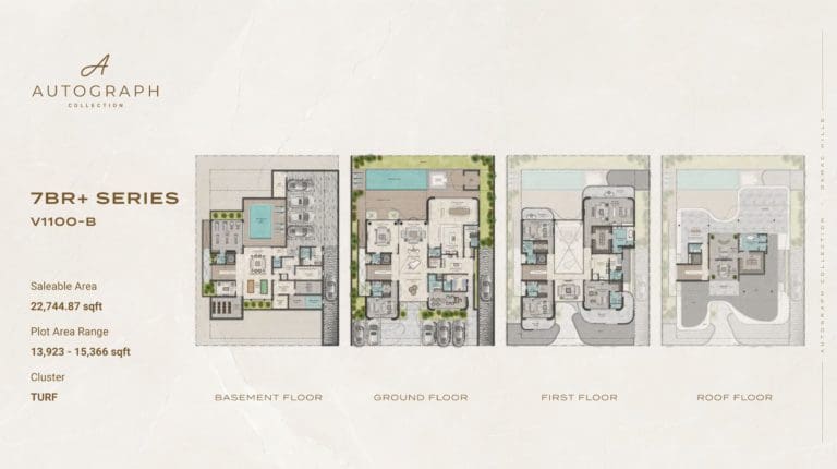 Damac Autograph 7 Bedroom + Series Type V1100-B Floor Plan