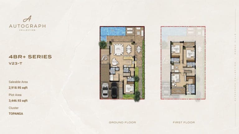 Damac Autograph 4 Bedroom + Series Type V23-T Floor Plan