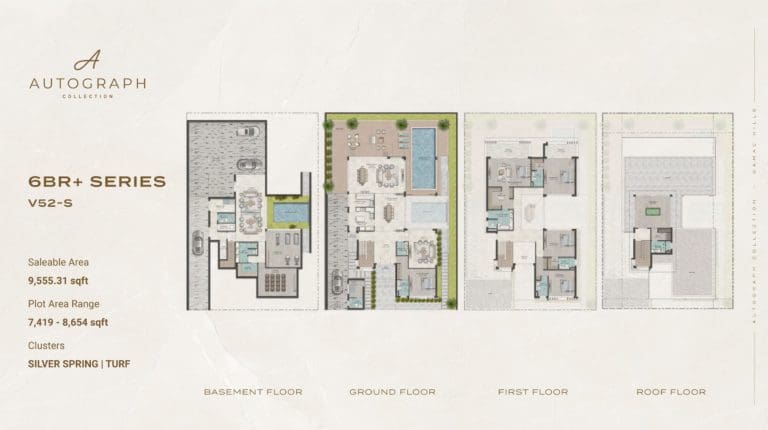 Damac Autograph 6 Bedroom + Series Type V52-S Floor Plan