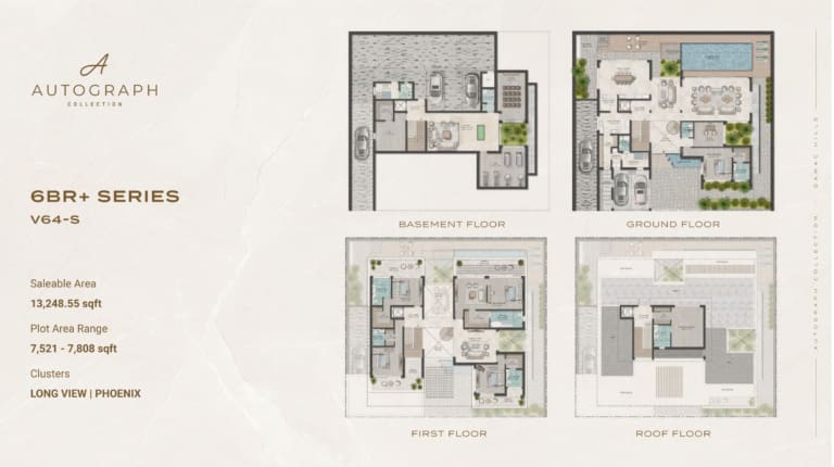 Damac Autograph 6 Bedroom + Series Type V64-S Floor Plan