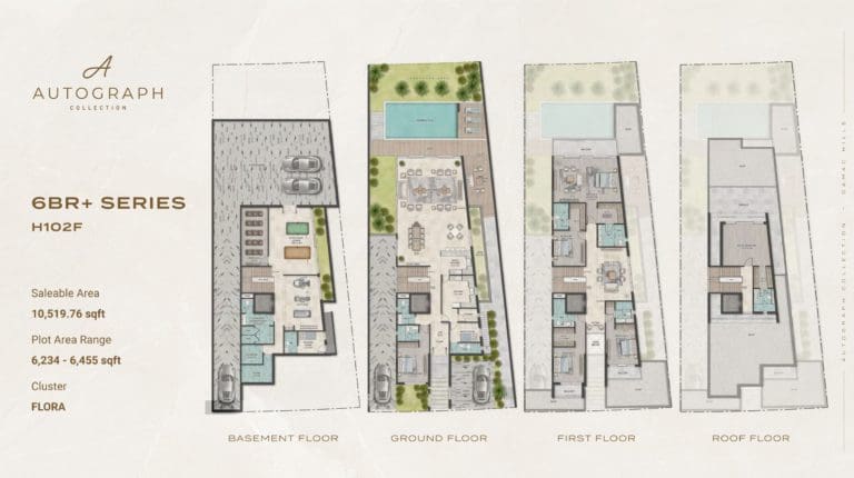 Damac Autograph 6 Bedroom + Series Type H102F Floor Plan