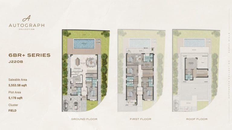 Damac Autograph 6 Bedroom + Series Type J22OB Floor Plan