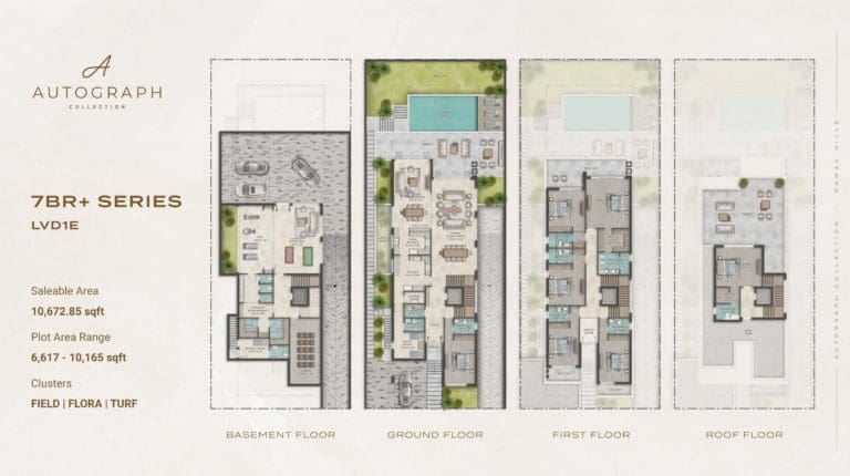 Damac Autograph 7 Bedroom + Series Type LVD1E Floor Plan