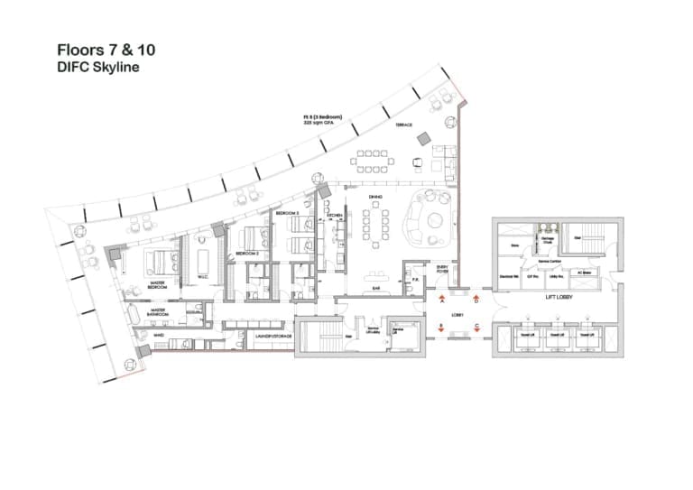 Four Seasons Private Residences 7th & 10th DIFC Skyline Floor Plans