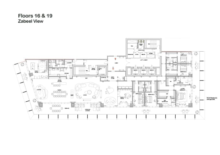 Four Seasons Private Residences 16th & 19th Zabeel View Floor Plans