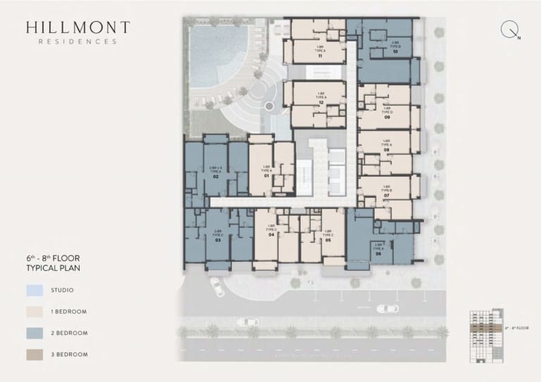 Hillmont Residences 6th to 8th Floor Plan