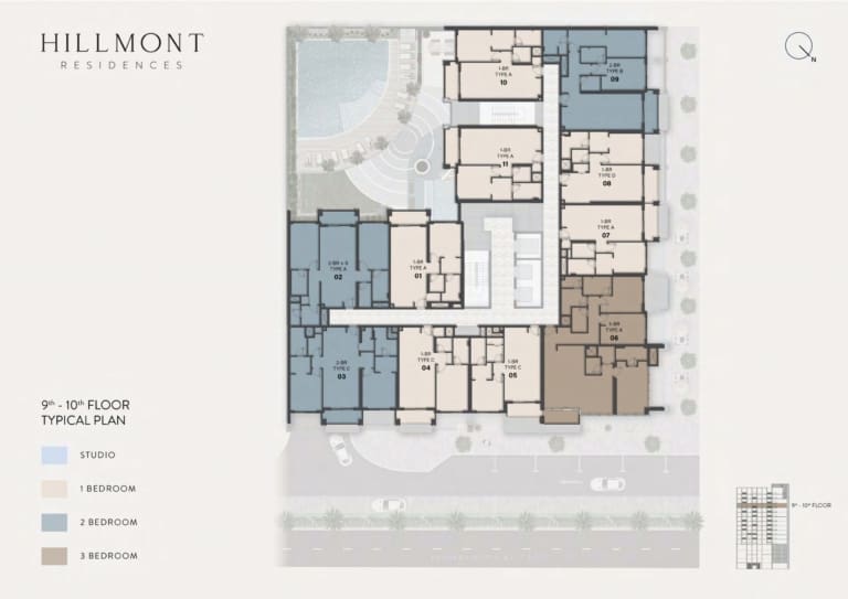 Hillmont Residences 9th & 10th Floor Plan