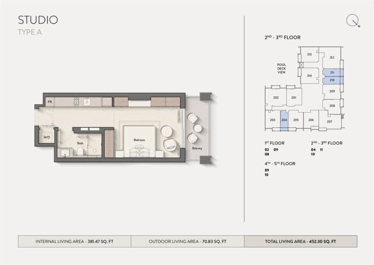 Hillmont Residences Studio Apartment Type A Floor Plan