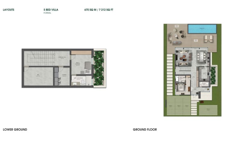 Mira Villas Lower & Ground – 5 Floor Plans