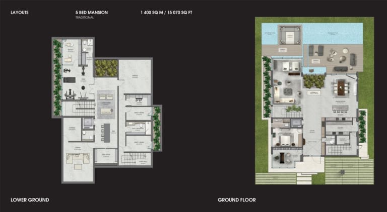 Mira Villas Lower & Ground – 2 Floor Plans