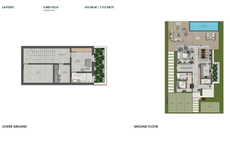 Mira Villas Lower & Ground – 3 Floor Plans