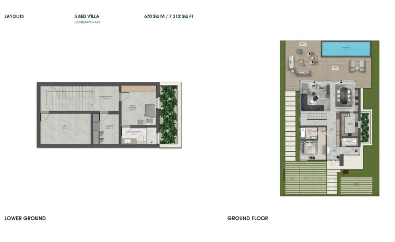 Mira Villas Lower & Ground – 4 Floor Plans