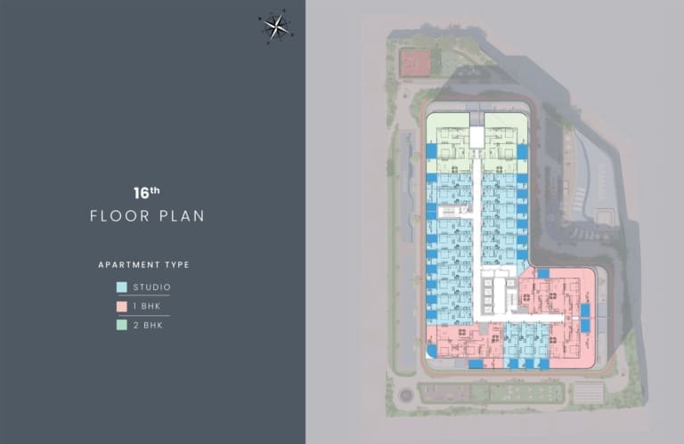 Samana Lake Views 16th Floor Plan