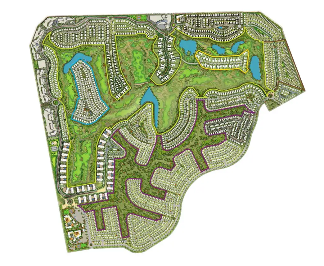 Townhouses on The Golf and The Park Master Plan at Damac Hills