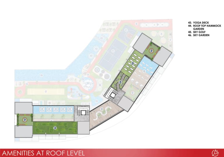 Diamondz by Danube Roof Level Floor Plan