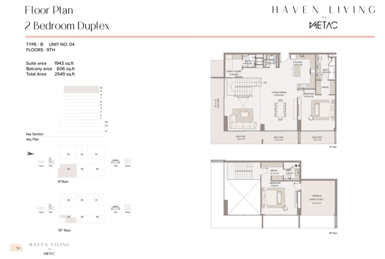 Haven Living by Metac 2 Bedroom Duplex Type B Floor Plan