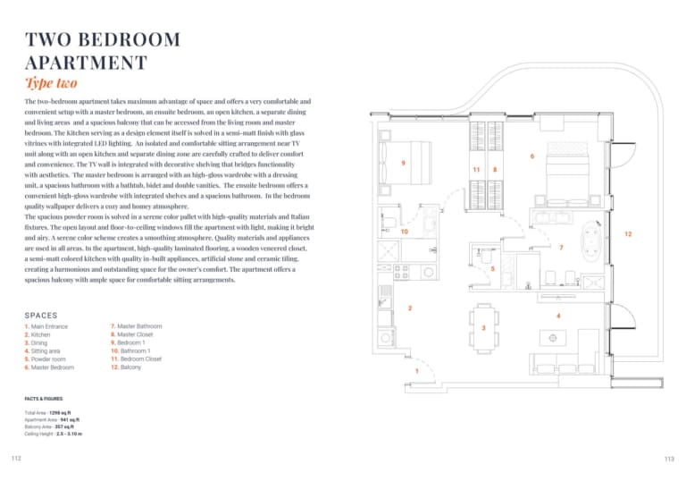 The Orchard Place 2 Bedroom Apartment Type 2 Floor Plan