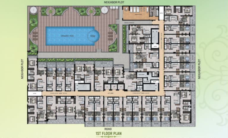 Samana Greens 1st Floor Plan