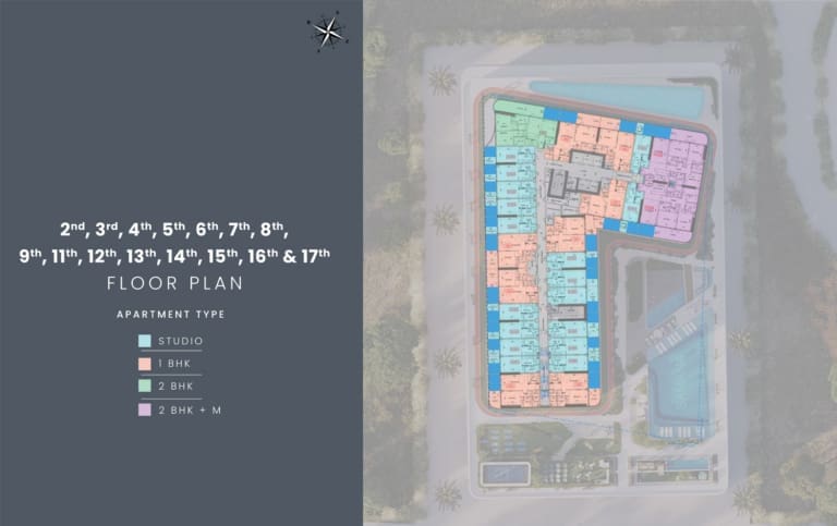 Samana Lake Views 2 – 2 to 17 Floor Plan