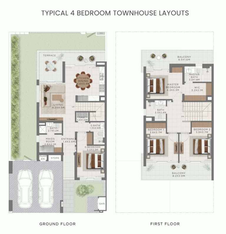 The Heights Country Club & Wellness 4 Bedroom Townhouse Floor Plan