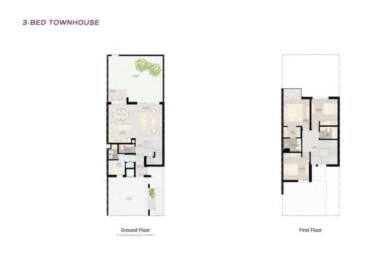 Athlon Residences 3 Bedroom Townhouse Floor Plan