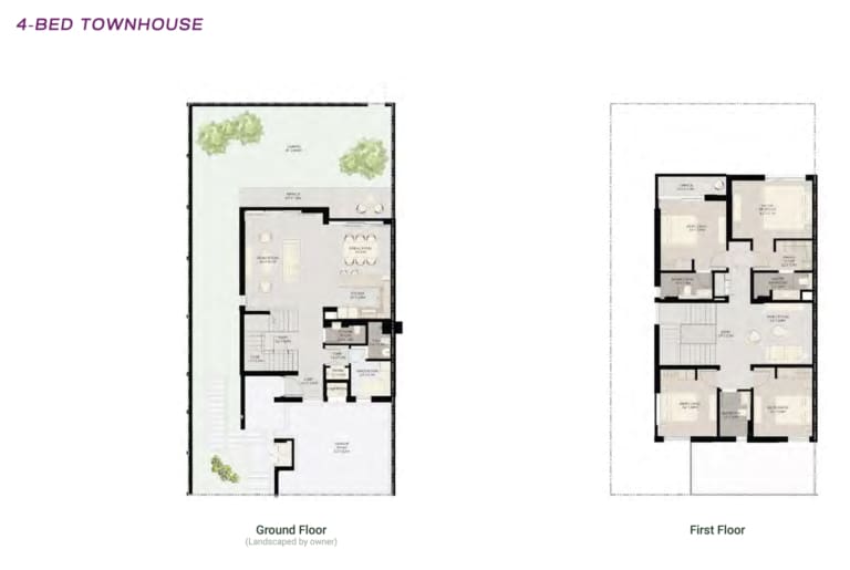 Athlon Residences 4 Bedroom Townhouse Floor Plan