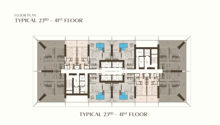 Binghatti One 23rd – 41st Floor Plan
