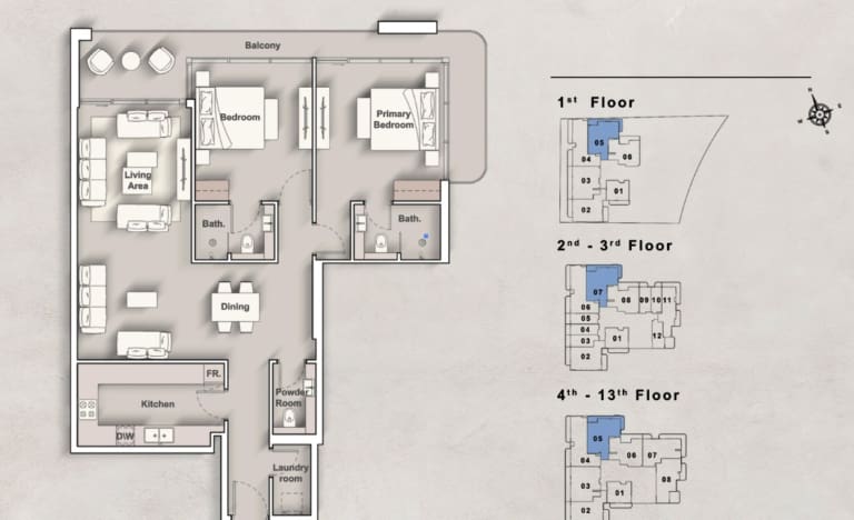 Iraz Creek View 2 Bedroom Type D Floor Plan