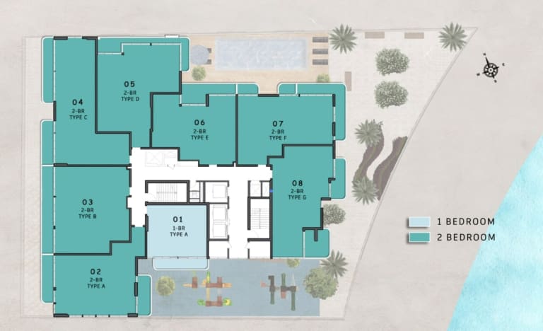 Iraz Creek View 4th to 13th Floor Plan