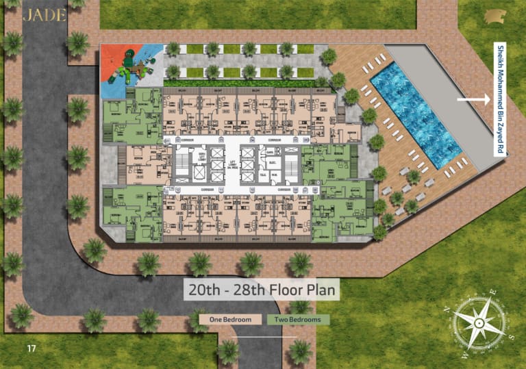 Jade Tower 20th to 28th Floor Plan