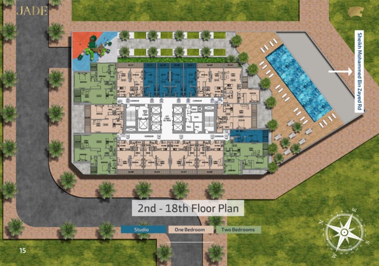 Jade Tower 2nd to 18th Floor Plan