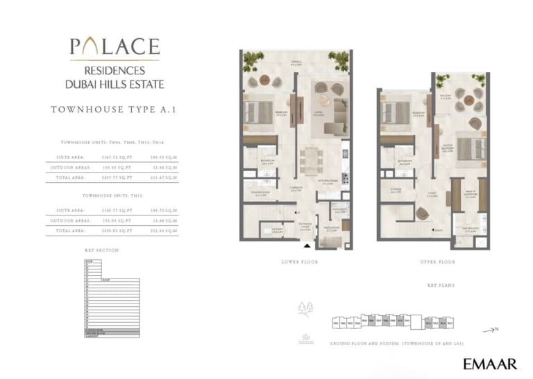 The Palace Residence Townhouse Type A.1 Floor Plan