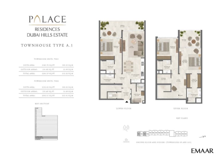 The Palace Residence 2 Bedroom Type A.1 Floor Plan