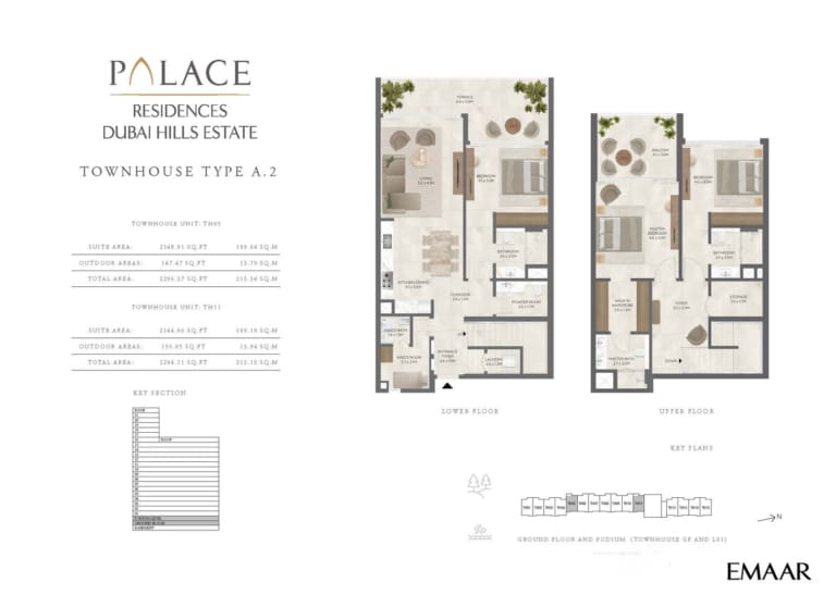 The Palace Residence Townhouse Type A.2 Floor Plan