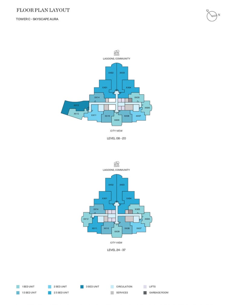 Skyscape Aura Level 08-20 & 24-37 Floor Plan