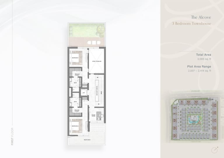 The Watercrest The Alcove 3 Bedroom Townhouse Floor Plan