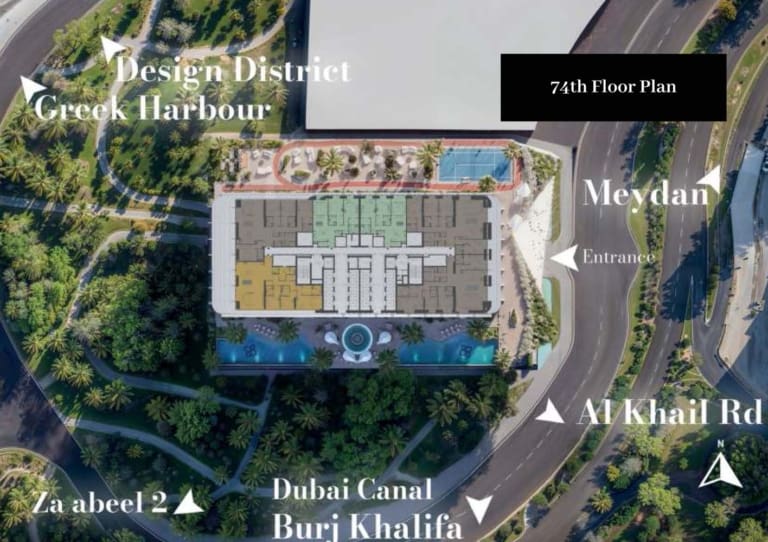 Tiger Sky Tower 74th Floor Plan