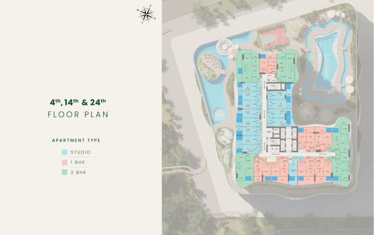 Samana Al Barari Views 4, 14 & 24th Floor Plan