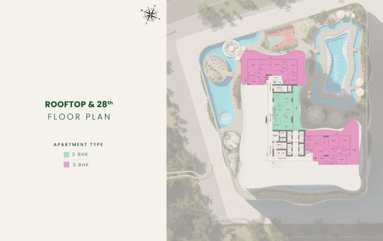 Samana Al Barari Views Rooftop 28th Floor Plan