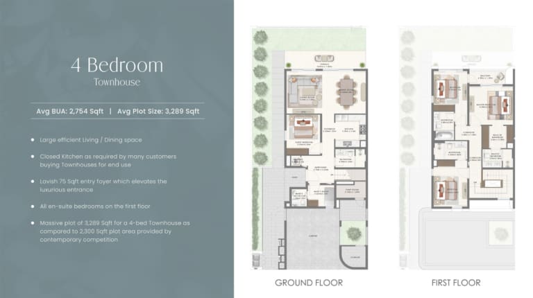 The Valley Phase 2 – 4 Bedroom Townhouse Floor Plan