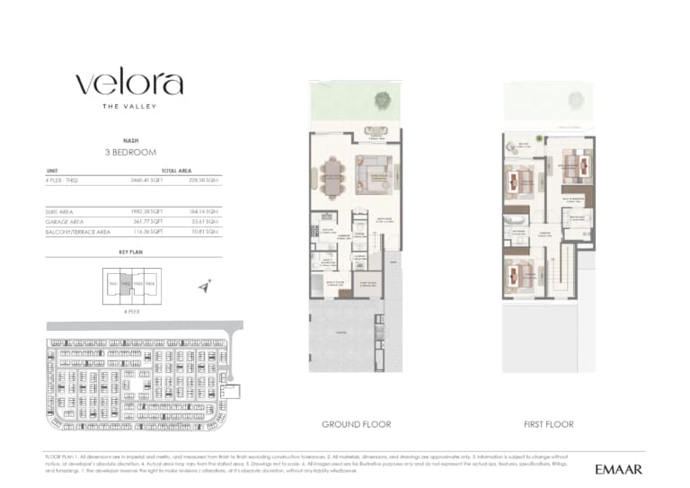 Velora The Valley NASH 3 Bedroom Unit 4 PLEX – TH02 Floor Plan