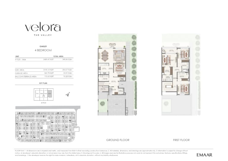 Velora The Valley OAKLEY 4 Bedroom Unit 4 PLEX – TH04 Floor Plan