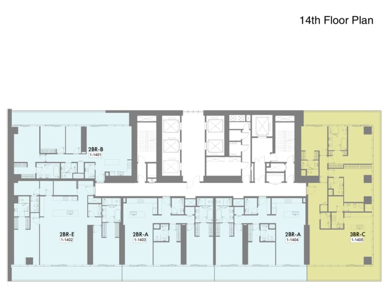 W The Residence 14th Floor Plan