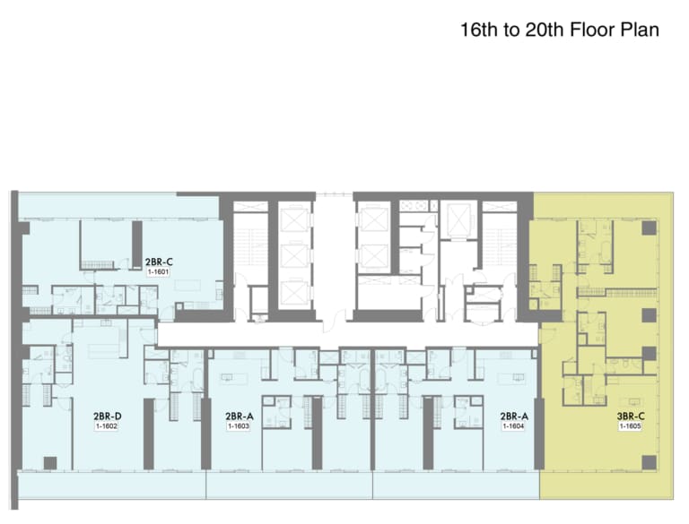 W The Residence 16th to 20th Floor Plan