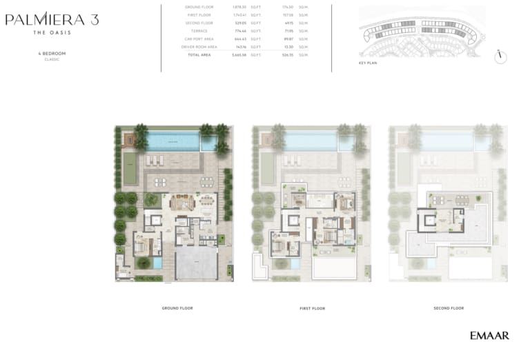 Palmiera Villas 3 – 4 Bedroom Classic Villa Floor Plan