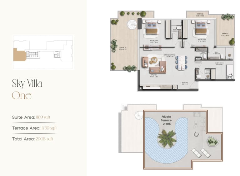 Legado Residence Sky Villa One Floor Plan