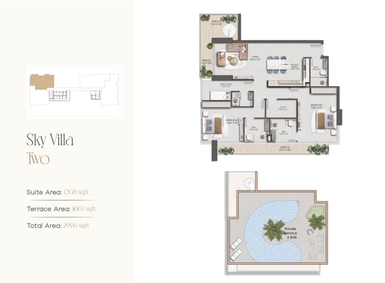 Legado Residence Sky Villa Two Floor Plan