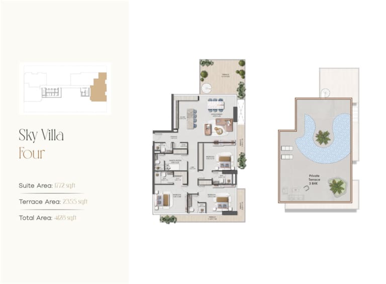 Legado Residence Sky Villa Four Floor Plan