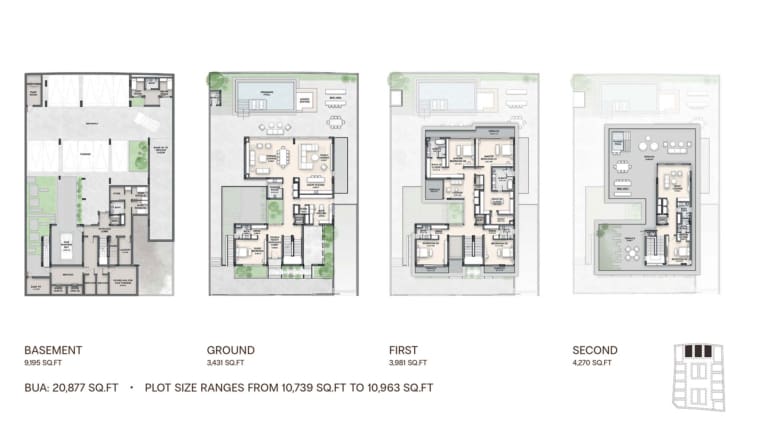 Nineteen Riviera Lagoon 6 Bedroom Villa Plus Maid Floor Plan